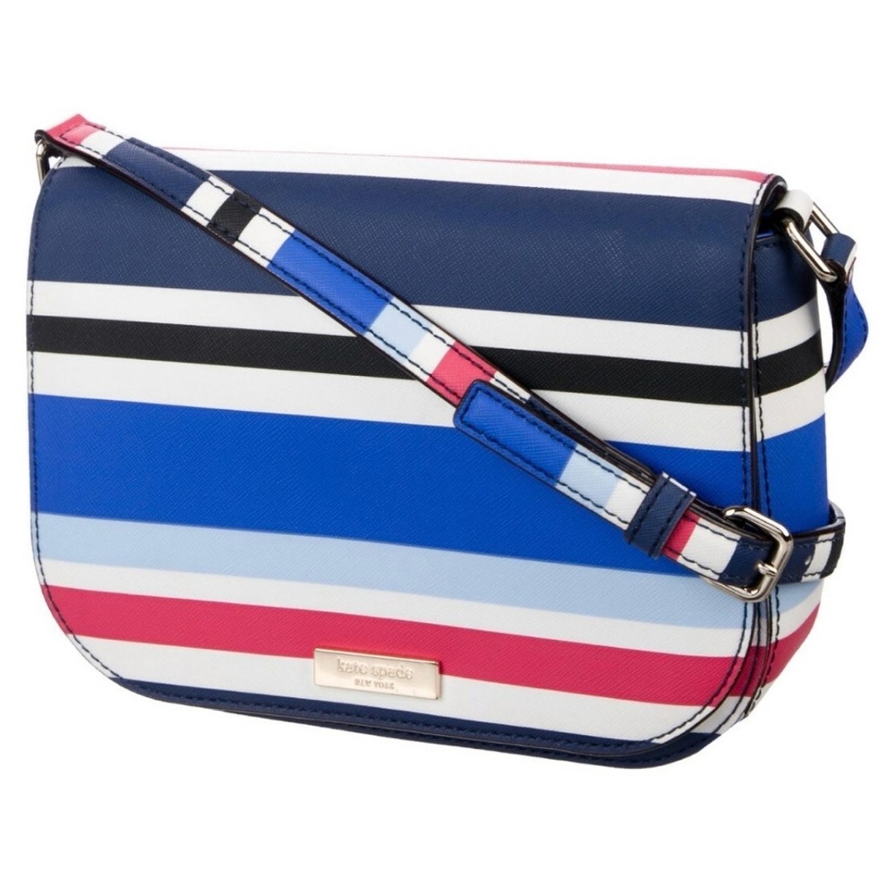 Kate Spade New York Laurel Way Large Carsen Printed Stripes Crossbody Bag